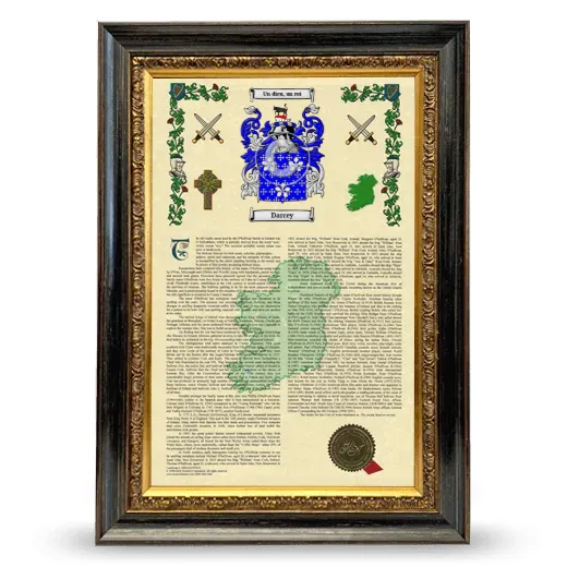 Darcey Armorial History Framed - Heirloom