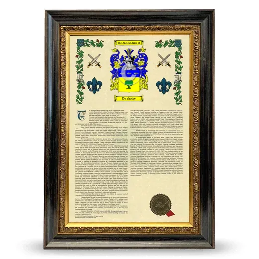 De choisy Armorial History Framed - Heirloom