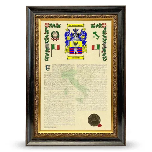 De santis Armorial History Framed - Heirloom