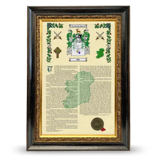 Dea Armorial History Framed - Heirloom