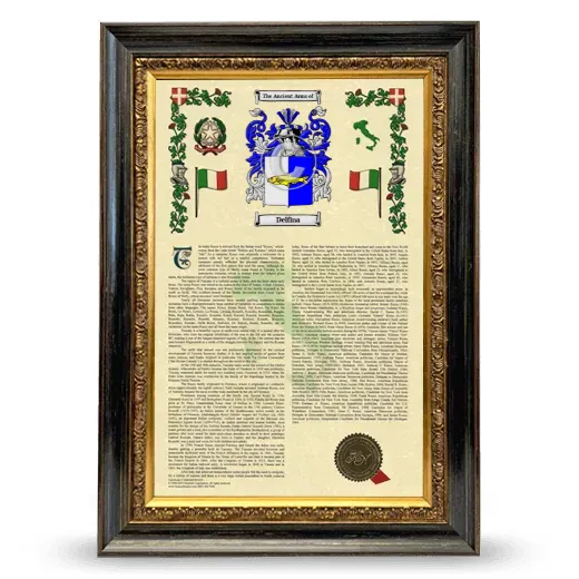 Delfina Armorial History Framed - Heirloom