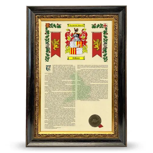 Delicate Armorial History Framed - Heirloom