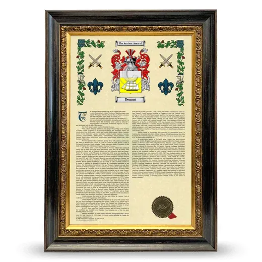 Denaut Armorial History Framed - Heirloom