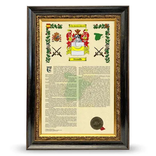 Dicamillo Armorial History Framed - Heirloom
