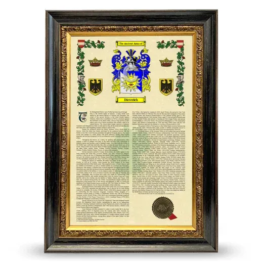 Dieterich Armorial History Framed - Heirloom
