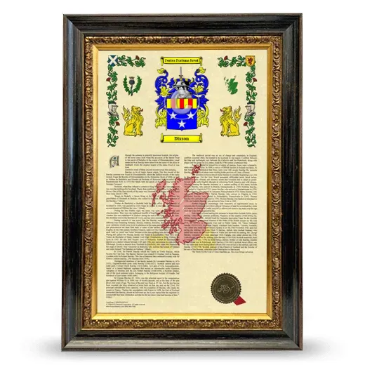Dixson Armorial History Framed - Heirloom