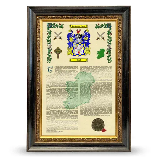 Doel Armorial History Framed - Heirloom