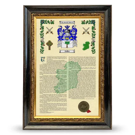 Dolley Armorial History Framed - Heirloom