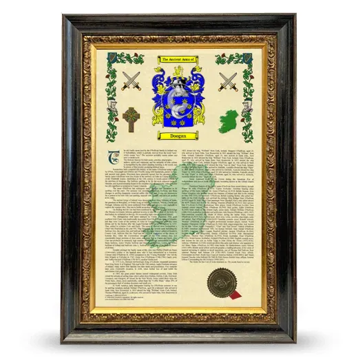 Doogan Armorial History Framed - Heirloom