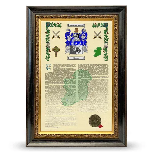 Doran Armorial History Framed - Heirloom