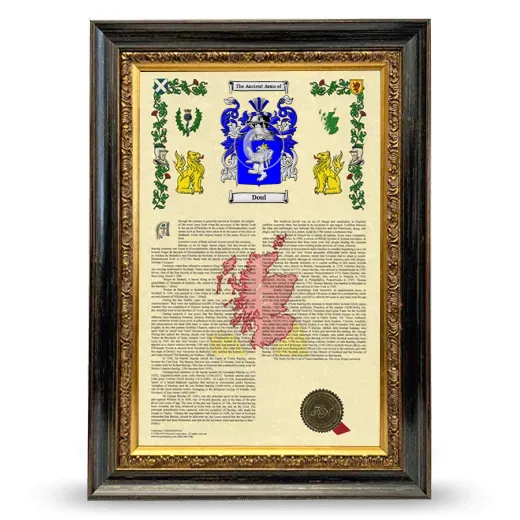 Doul Armorial History Framed - Heirloom
