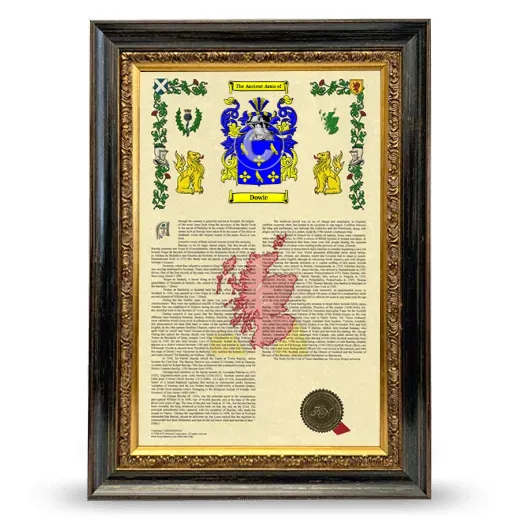 Dowie Armorial History Framed - Heirloom