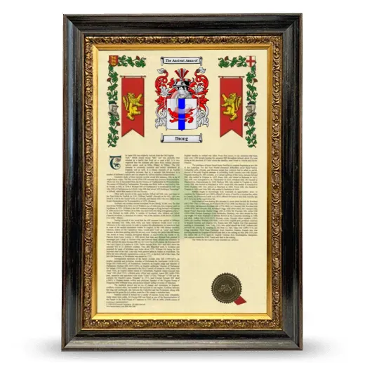 Drong Armorial History Framed - Heirloom