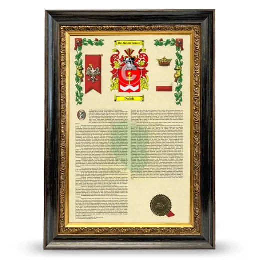 Dudek Armorial History Framed - Heirloom