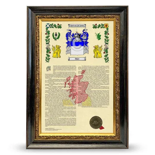 Dure Armorial History Framed - Heirloom