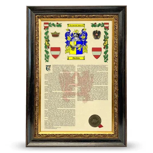 Eberlein Armorial History Framed - Heirloom