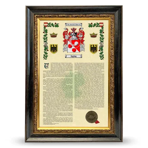 Egging Armorial History Framed - Heirloom