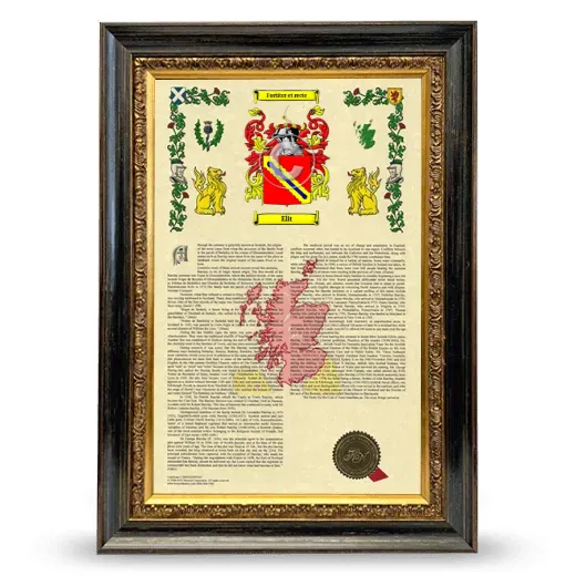 Elit Armorial History Framed - Heirloom