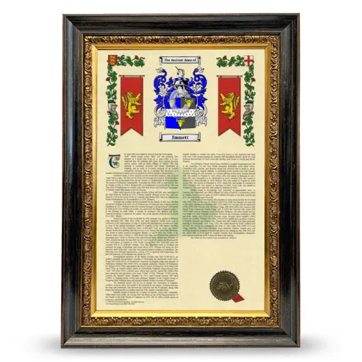 Emmett Armorial History Framed - Heirloom