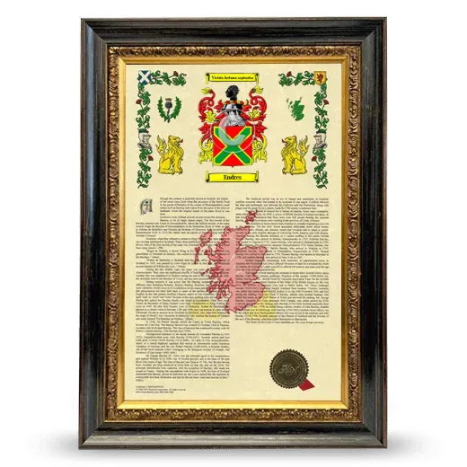 Endres Armorial History Framed - Heirloom