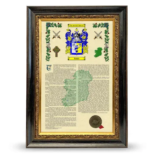 Ennys Armorial History Framed - Heirloom