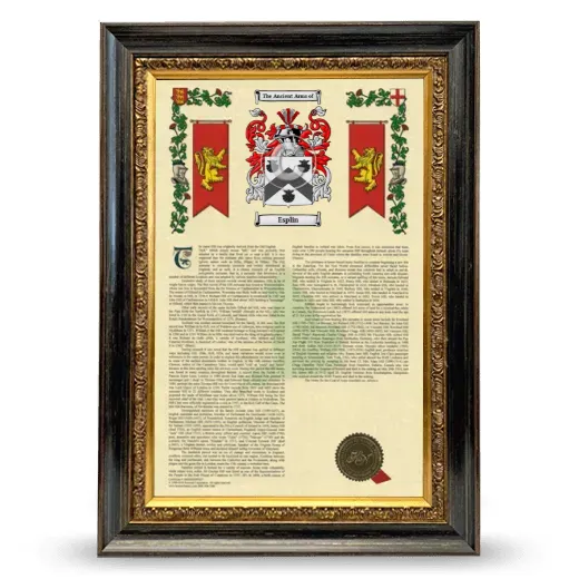 Esplin Armorial History Framed - Heirloom