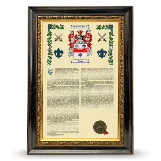 Evain Armorial History Framed - Heirloom