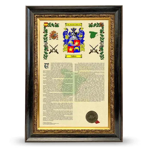 Fabres Armorial History Framed - Heirloom