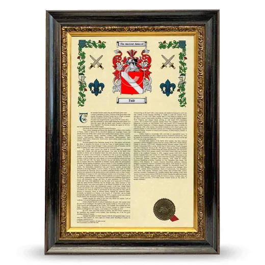 Fair Armorial History Framed - Heirloom