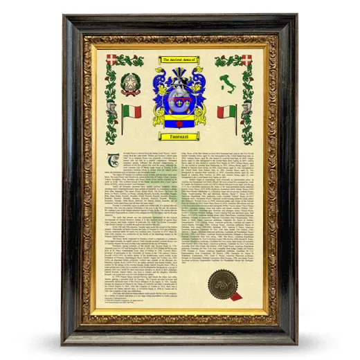 Fantuzzi Armorial History Framed - Heirloom