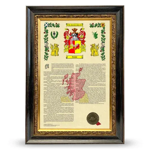 Farne Armorial History Framed - Heirloom