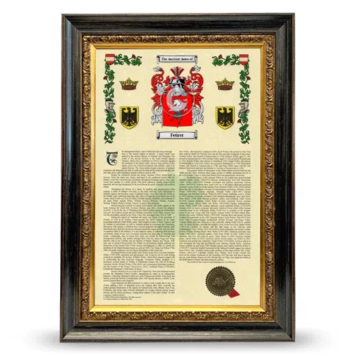 Feürer Armorial History Framed - Heirloom