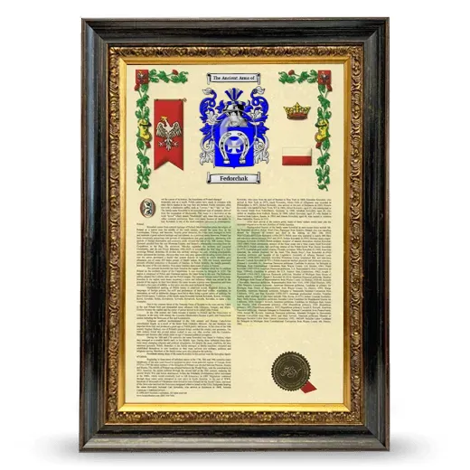 Fedorchak Armorial History Framed - Heirloom