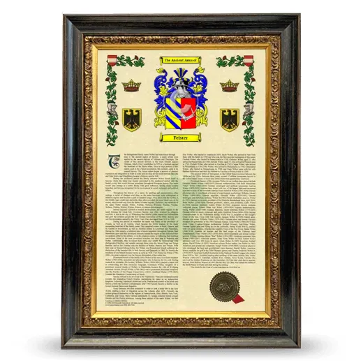 Feister Armorial History Framed - Heirloom