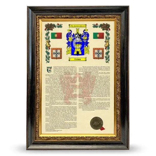 Fernan Armorial History Framed - Heirloom
