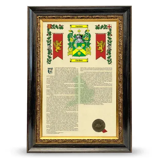 Fitchett Armorial History Framed - Heirloom