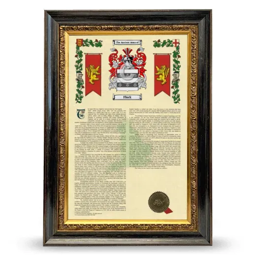 Fluck Armorial History Framed - Heirloom