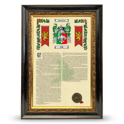Folk Armorial History Framed - Heirloom