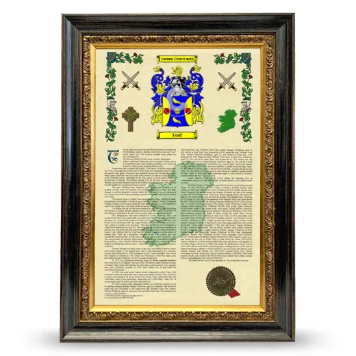 Ford Armorial History Framed - Heirloom