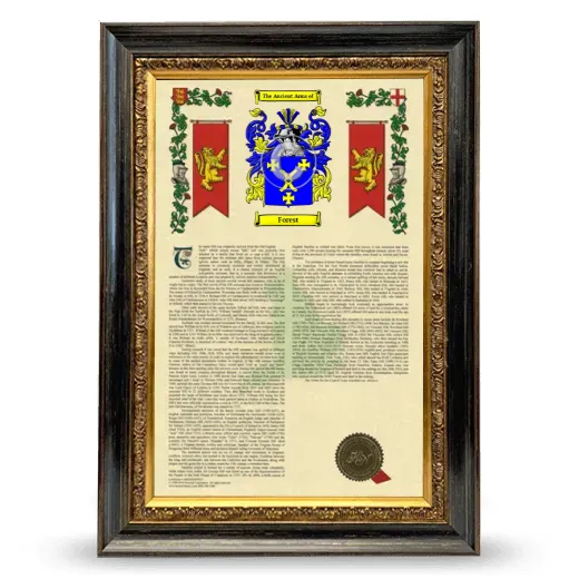 Forest Armorial History Framed - Heirloom