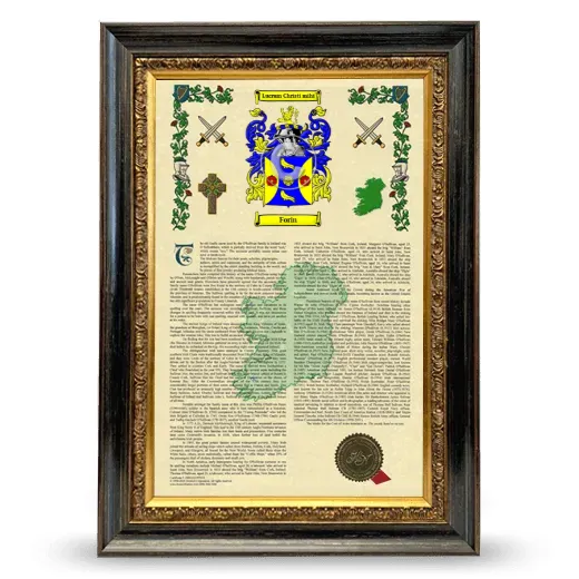 Forin Armorial History Framed - Heirloom