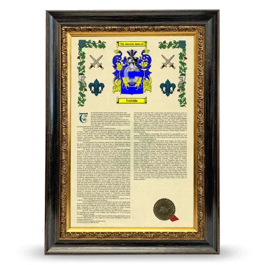 Fortain Armorial History Framed - Heirloom