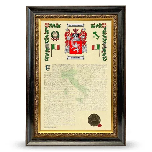 Fortunato Armorial History Framed - Heirloom