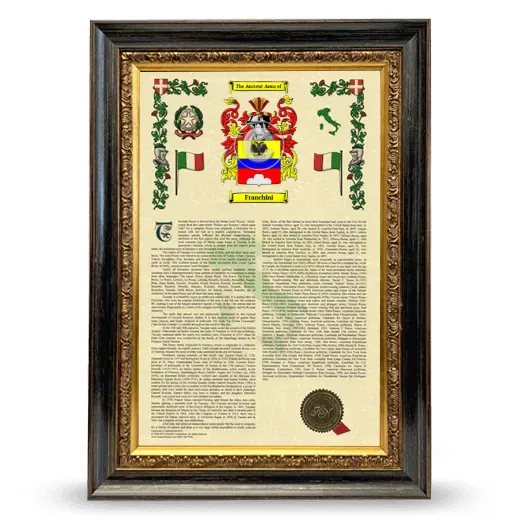Franchini Armorial History Framed - Heirloom