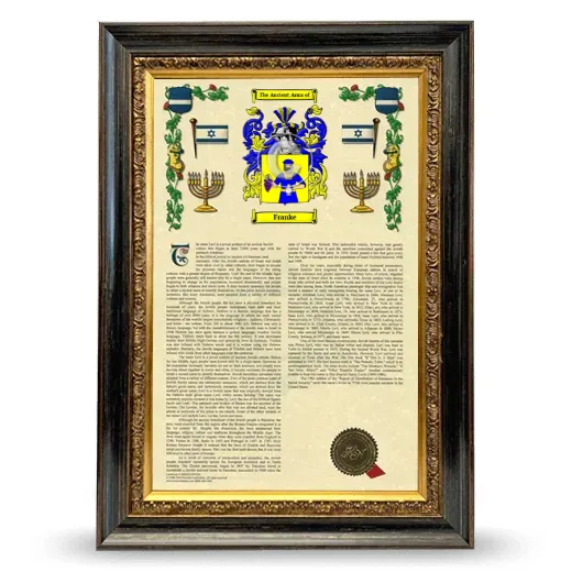 Franke Armorial History Framed - Heirloom