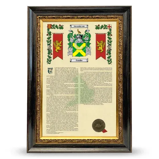 Franko Armorial History Framed - Heirloom