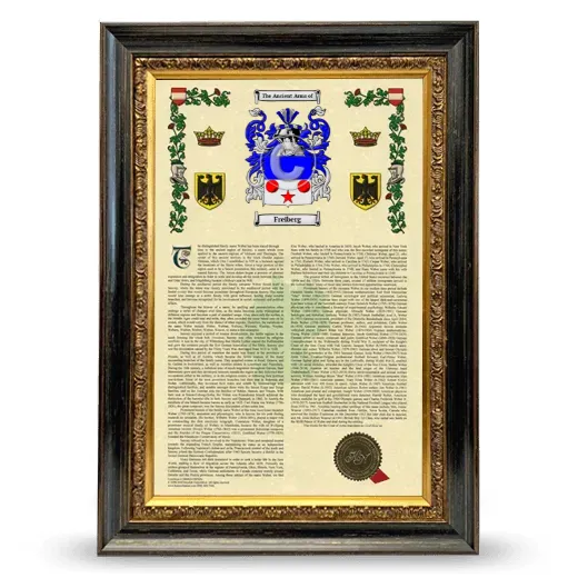 Freiberg Armorial History Framed - Heirloom