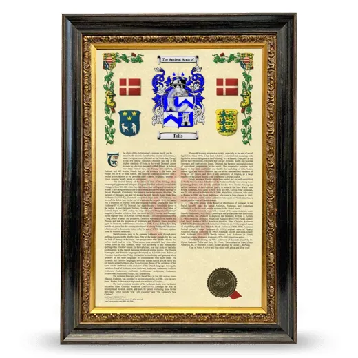 Friis Armorial History Framed - Heirloom