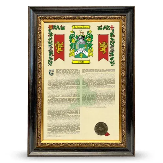 Frude Armorial History Framed - Heirloom