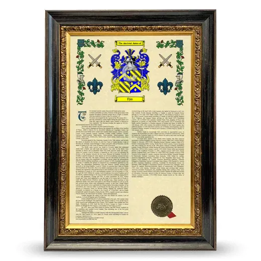 Fyo Armorial History Framed - Heirloom